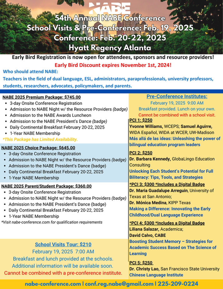 Registration & Hotel NATIONAL ASSOCIATION FOR BILINGUAL EDUCATION